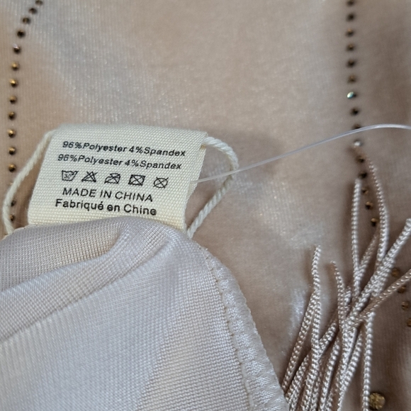 Pretty Persuasions Velvet And Rhinestone Scarf With Fringe - Picture 10 of 13